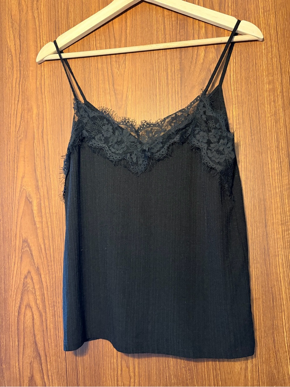 Zara Black Lace-Trim Camisole
